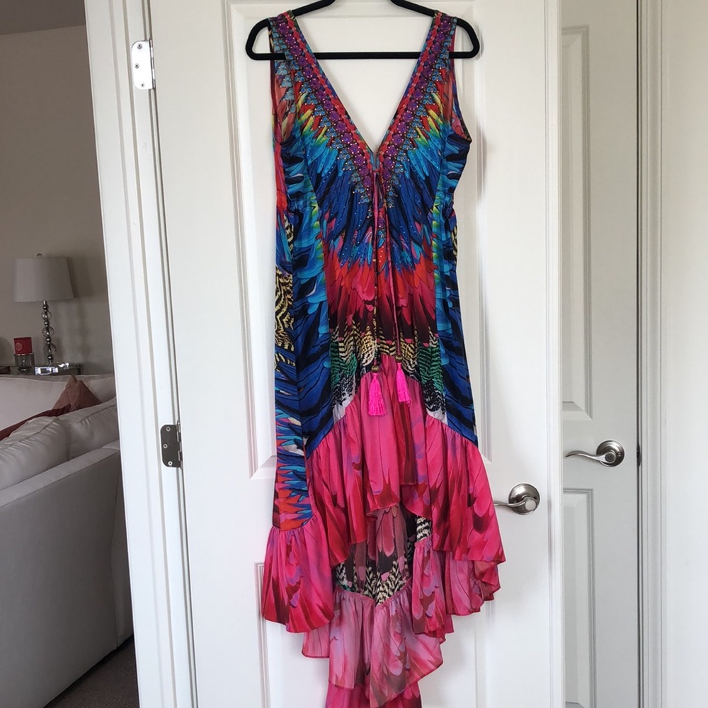 TRUE COLOURS by La Moda HI-LOW MAXI DRESS/COVER-UP